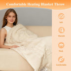 Eastsora Waffle Textured Heated Blanket — Milky White, Single(50"x60") — image 3