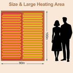 Eastsora Two-Tone Heated Blanket — Brown & Gray, Full/Queen (84" x 90") — image 8