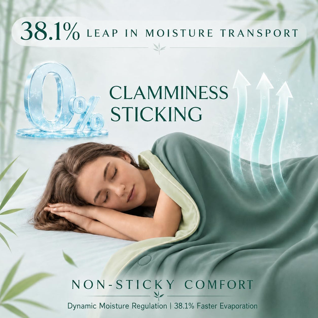 Eastsora Lightweight Cooling Comforter — Green, Queen (90 x 90 in) — image 2