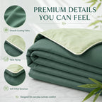 Eastsora Lightweight Cooling Comforter — Green, Queen (90 x 90 in) — image 7