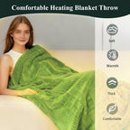 Eastsora Waffle Textured Heated Blanket — Tender Green, Single(50"x60") — image 4