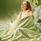 Eastsora Reversible Cooling Comforter — Yellow & green, Queen (90 x 90 in) — image 9