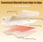 Eastsora Ribbed Plush Heated Blanket — White, Single - 50" x 60" — image 3