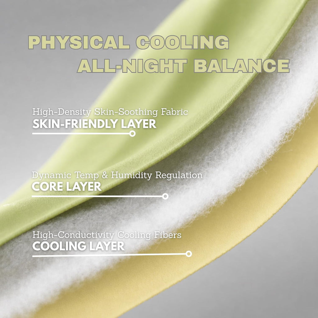Eastsora Reversible Cooling Comforter — Yellow & green, Queen (90 x 90 in) — image 7