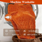 Eastsora Waffle Textured Heated Blanket — Orange, Single(50"x60") — image 7