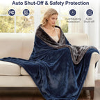 Eastsora Two-Tone Heated Blanket — Blue & Gray, Single(50"x60") — image 6