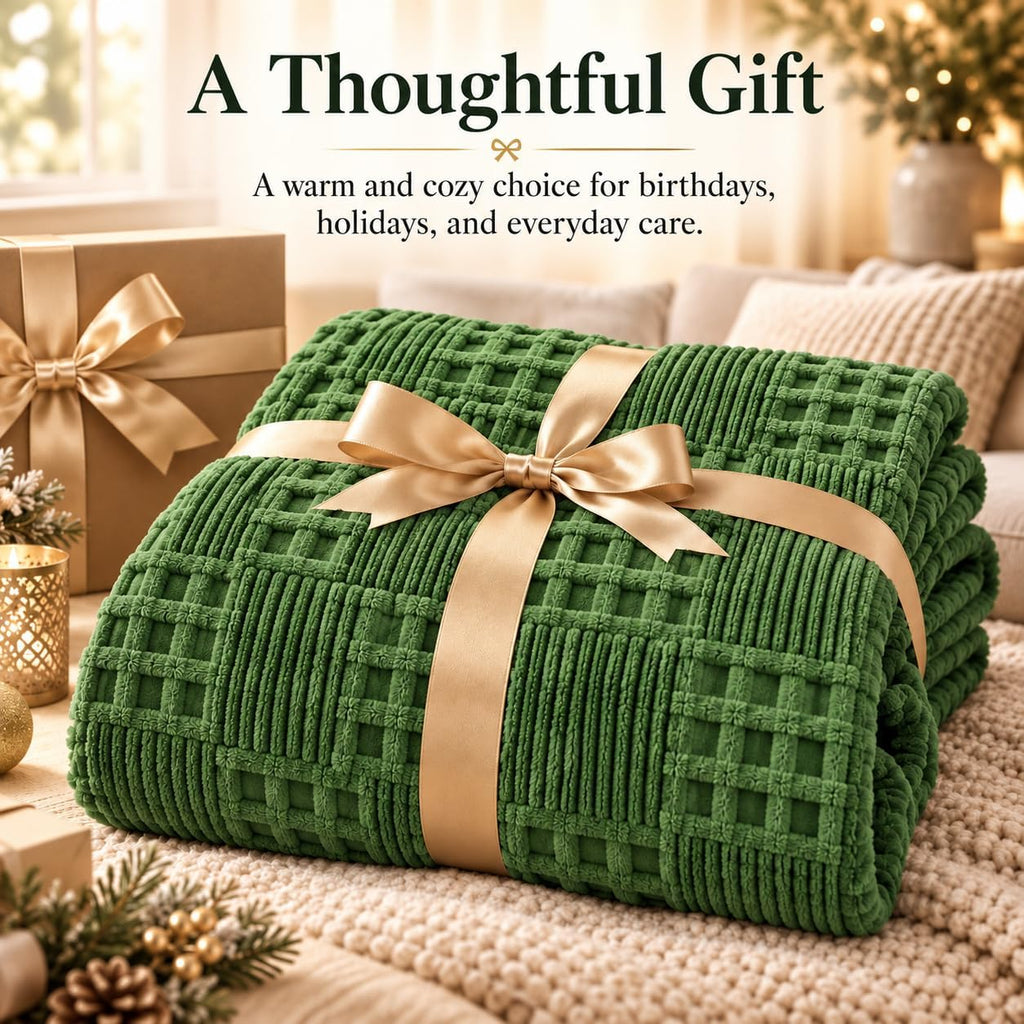 Eastsora Waffle Textured Heated Blanket — Bamboo Green, Single(50"x60") — image 9