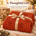 Eastsora Waffle Textured Heated Blanket — Sunset Orange, Single(50"x60") — image 7