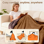 Eastsora Two-Tone Heated Blanket — Brown & Gray, King Size (90"x100") — image 5