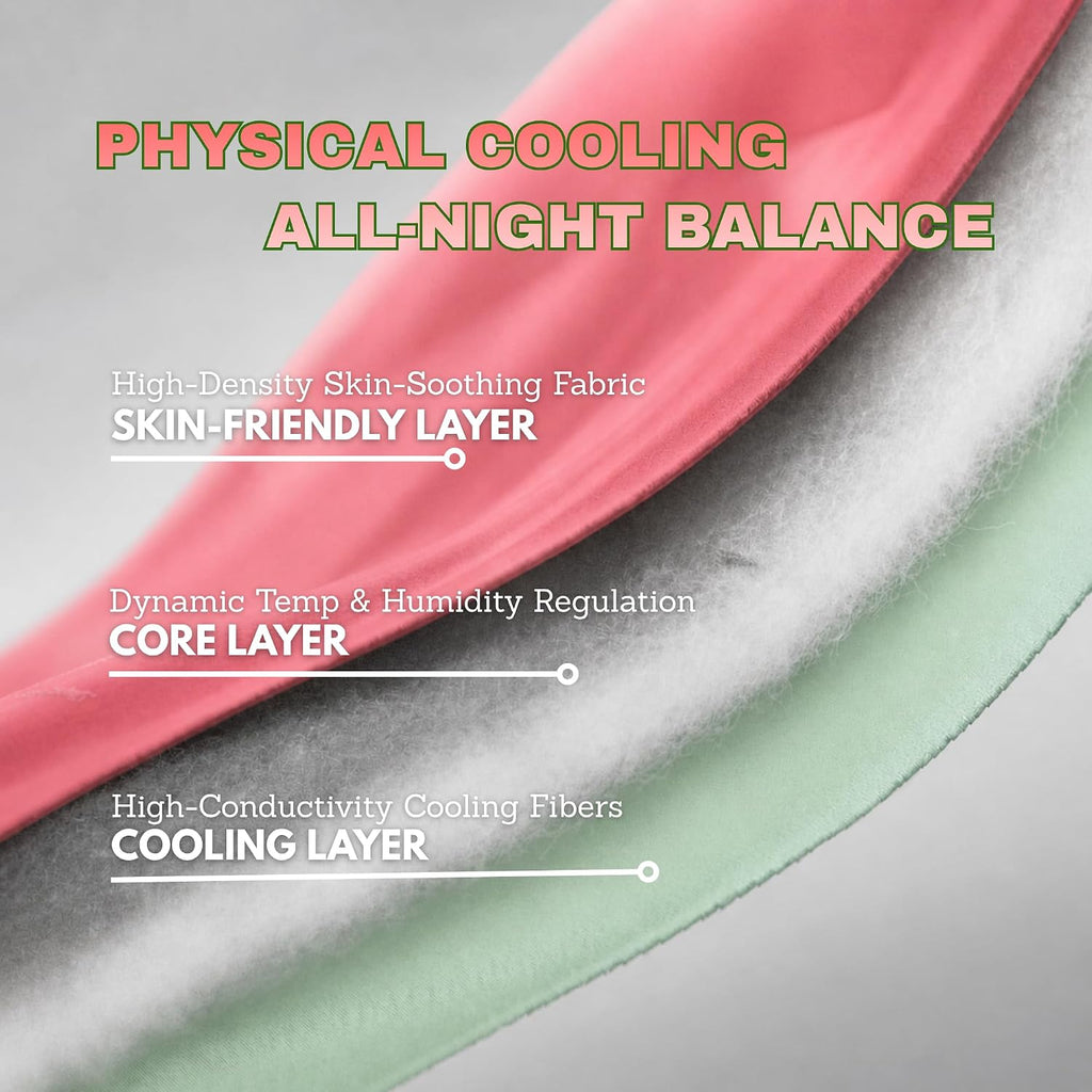 Eastsora Reversible Cooling Comforter — Pink & green, Queen (90 x 90 in) — image 6