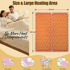 Eastsora Ribbed Plush Heated Blanket — White, King Size - 90" x 100" — image 4
