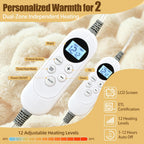 Eastsora Ribbed Plush Heated Blanket — White, King Size - 90" x 100" — image 3