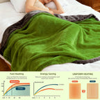 Eastsora Two-Tone Heated Throw Blanket — Lime Green & Gray, Single (50''x60'') — image 4