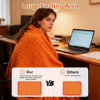 Eastsora Waffle Textured Heated Blanket — Orange, King(90"x100") — image 8