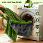 Eastsora Two-Tone Heated Throw Blanket — Lime Green & Gray, Single (50''x60'') — image 7