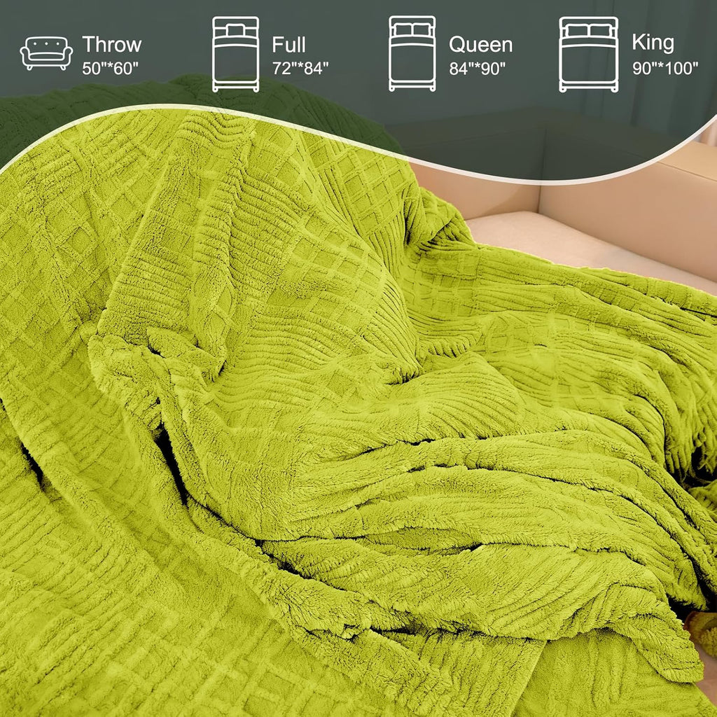 Eastsora Waffle Textured Heated Blanket — Tender Green, Queen(84"x90") — image 9