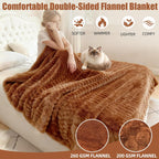 Eastsora Turtle Shell Textured Heated Blanket — Brown, Queen(84" x 90") — image 3