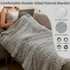 Eastsora Turtle Shell Textured Heated Blanket — Light Gray, Throw(50" x 60") — image 2