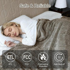 Eastsora Waffle Textured Heated Blanket — Light Gray, Queen(84"x90") — image 4