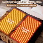 Eastsora Two-Tone Heated Blanket — Brown & Gray, King Size (90"x100") — image 3
