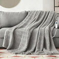 Eastsora Turtle Shell Textured Heated Blanket — Light Gray, Throw(50" x 60") — image 1