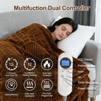 Eastsora Waffle Fleece Heated Blanket — Light Gray, King(90"x100") — image 4
