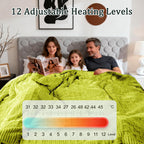 Eastsora Waffle Textured Heated Blanket — Tender Green, Queen(84"x90") — image 2