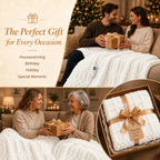 Gift-giving inspiration featuring the milk white heated throw blanket.